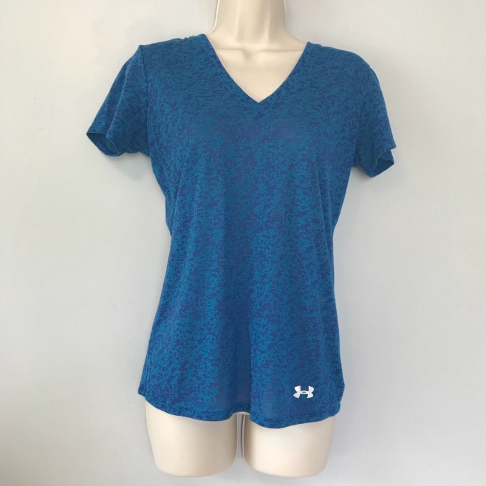 Women’s Blue Under Armour Vneck Athletic Shirt